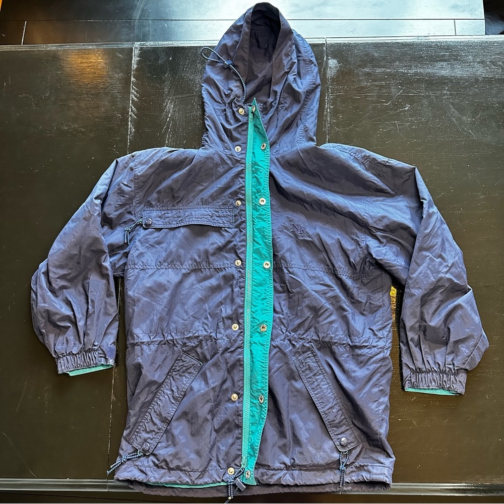 Vintage Northern Reflections Green Blue Windbreaker Fall Spring 90s y2k 00s 2000